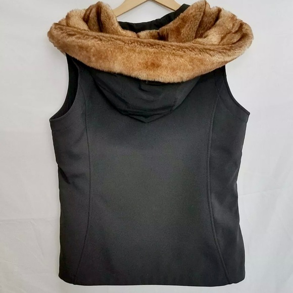 Marmot Faux Fur Hooded Gortex Vest M - Picture 3 of 10